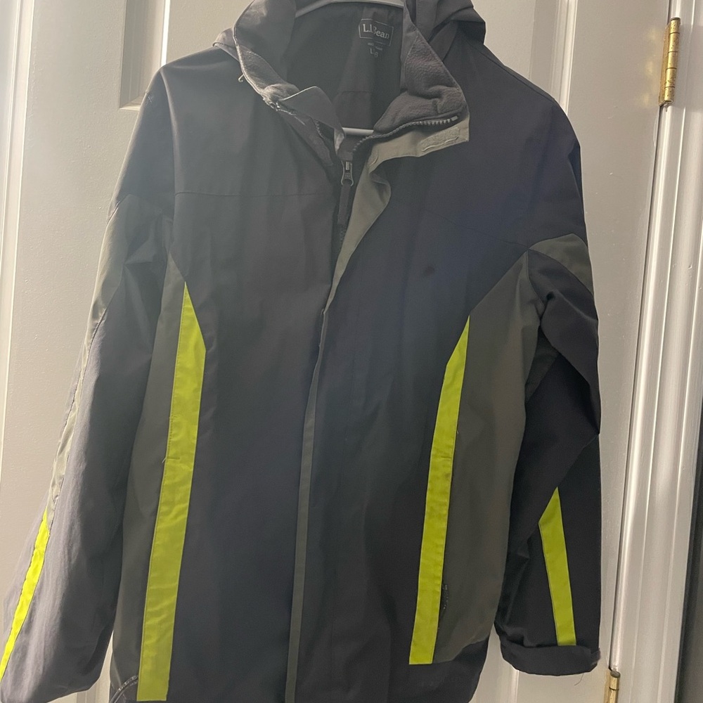 L.L. Bean Charcoal Hooded Jacket